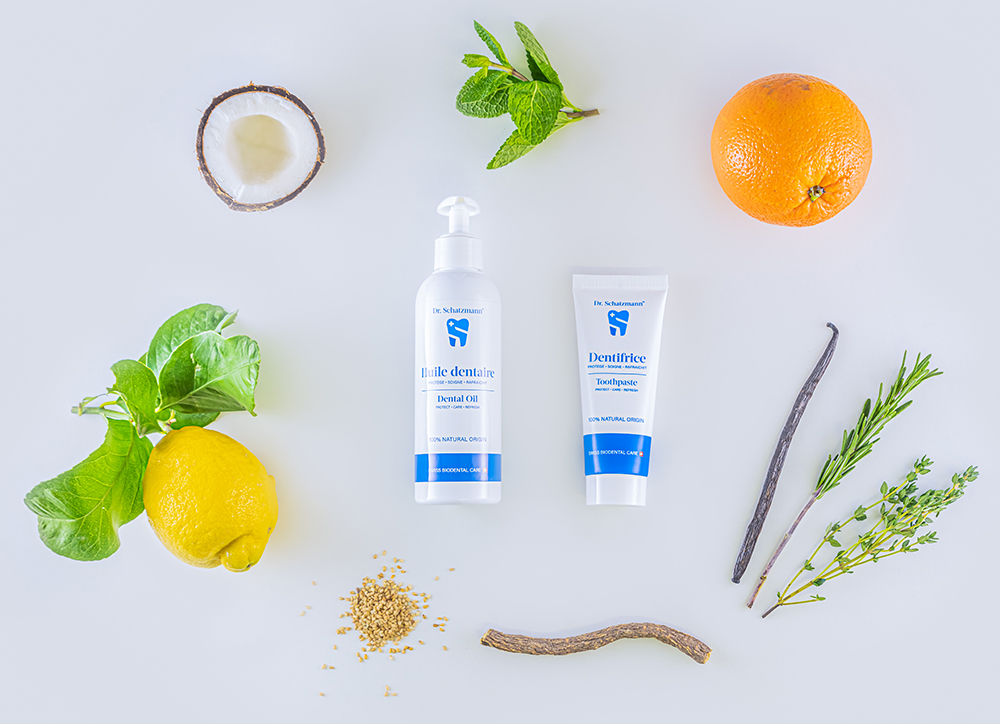 Dentifrice et huile dentaires d'origine 100% naturelle - Dr. Schatzmann